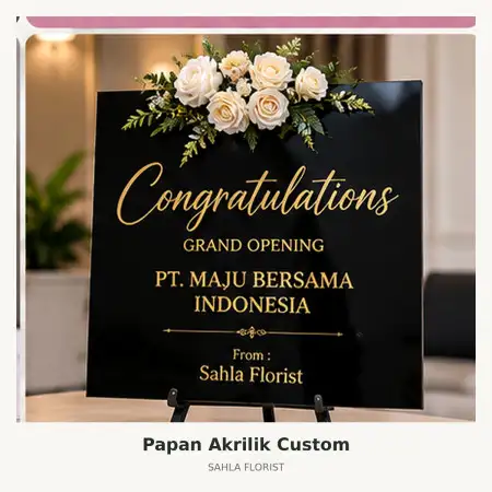 Papan Bunga Akrilik Tanjung Karang